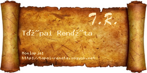 Tápai Renáta névjegykártya